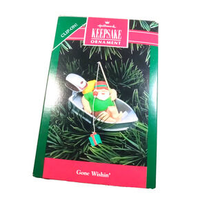 Hallmark Keepsake Ornament Fishing For Fun Clip-On Membership 1992